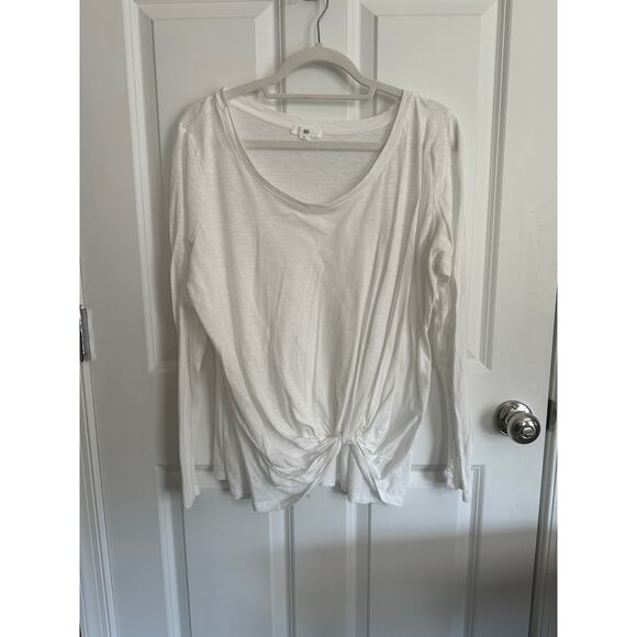 BP. Women's L/S White Twist Front T-Shirt XL - Picture 1 of 2